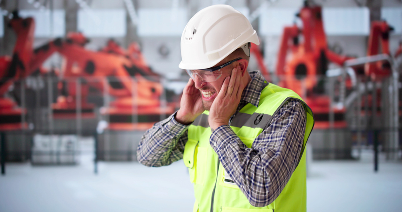 Engineer Suffering From Loud Noise In Car Factory